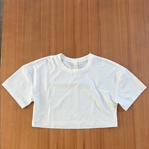 Alo Mesh Cropped Mirage T Shirt - Medium - Picture 1 of 4